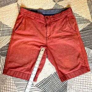 J Crew Cotton Linen Shorts / Dark Pink / 32W / 9.5” Inseam